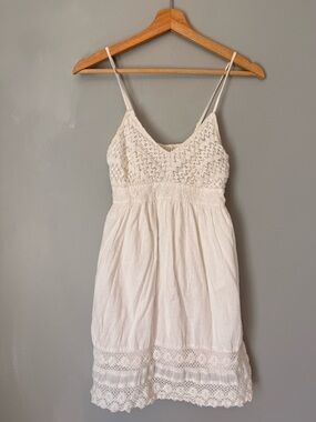 Empyre White Crochet Summer Dress